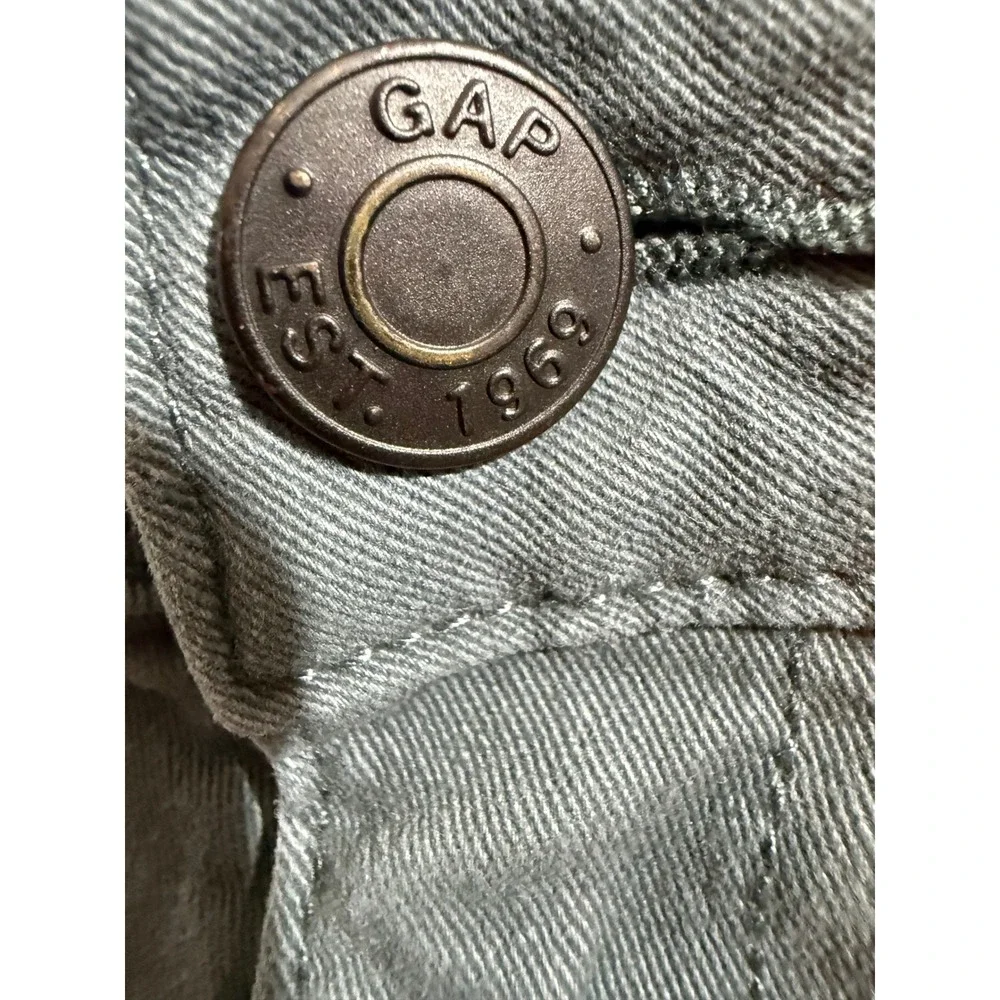Gap Mens Slim Fit Chino Pants Sage Green Cotton Stretch Tapered Leg Size 30x30